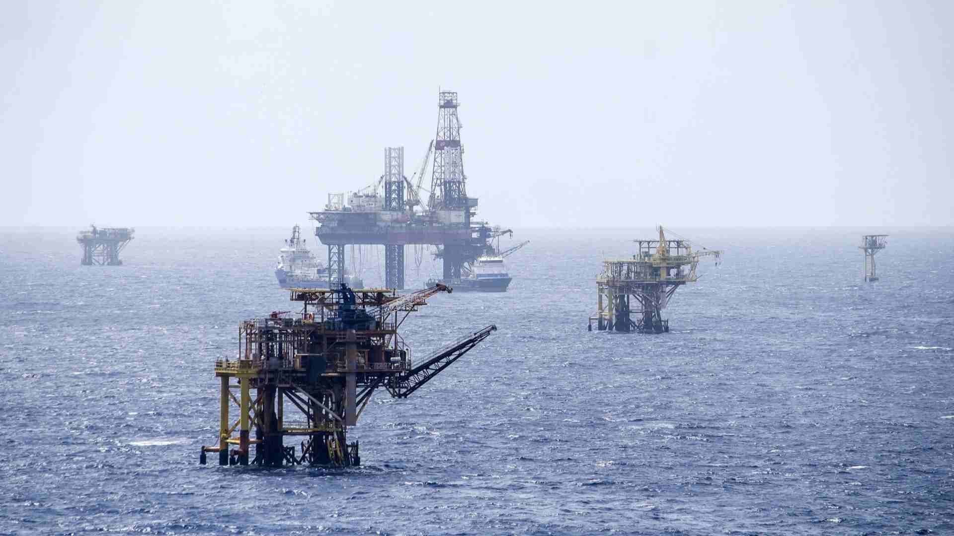 Plataformas de extracción de Pemex en el Golfo de México