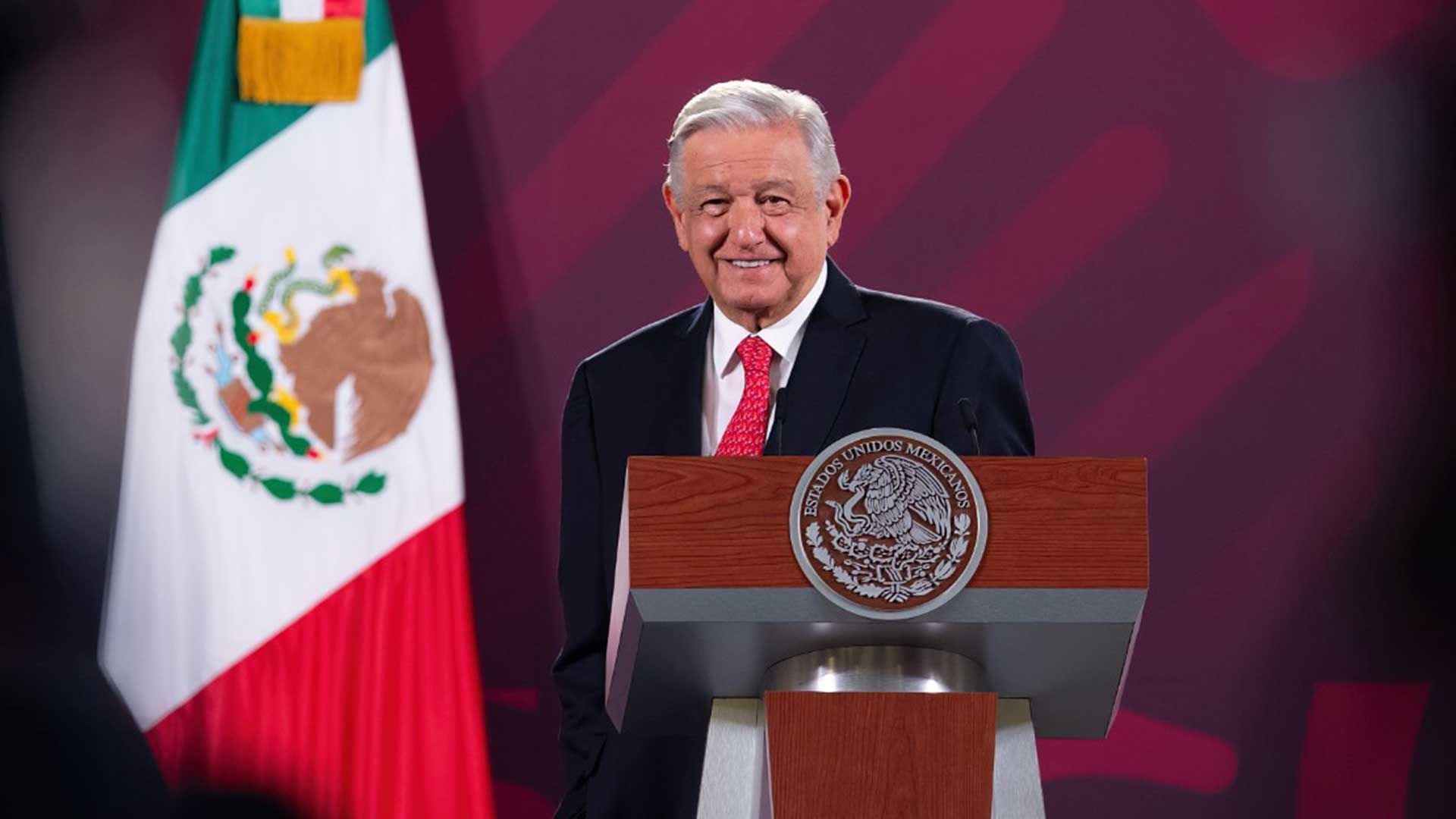 López Obrador en conferencia matutina en Palacio Nacional el 23 de agosto de 2023. Foto: Presidencia de la República