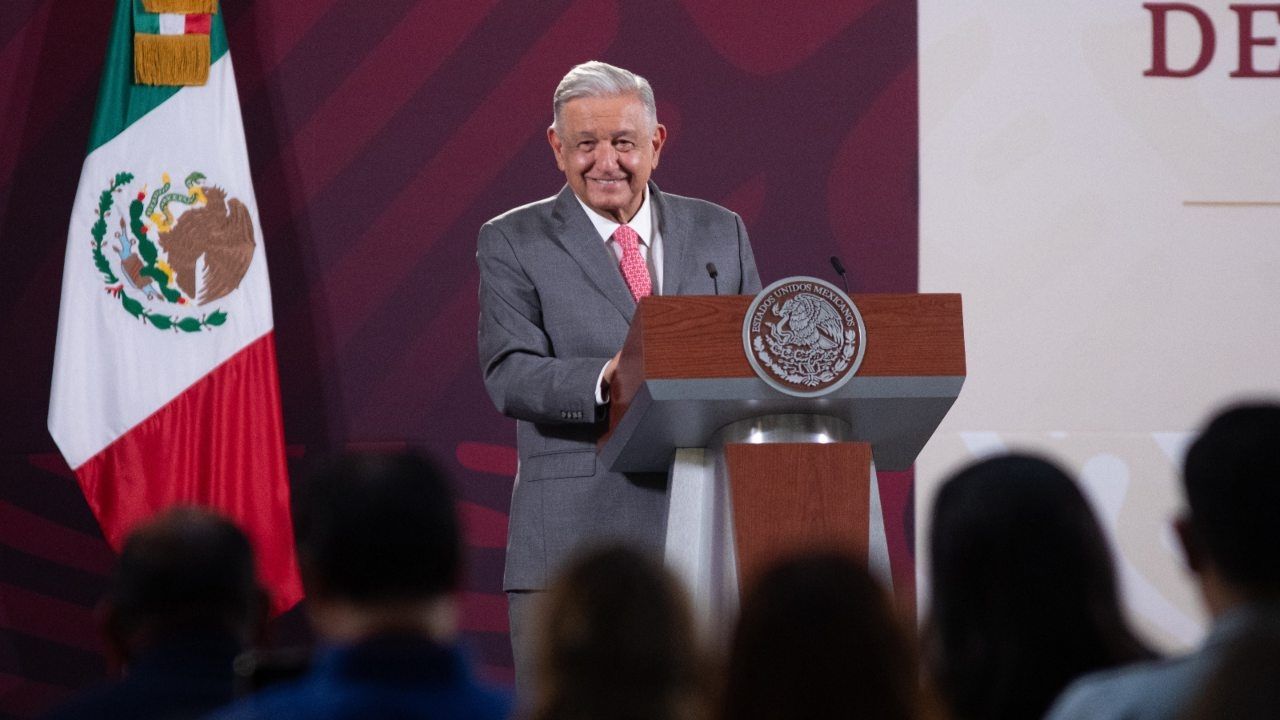 AMLO en conferencia de prensa el 3 de agosto de 2023