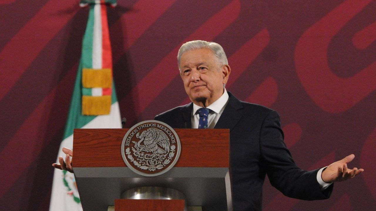 El presidente López Obrador en conferencia mañanera 