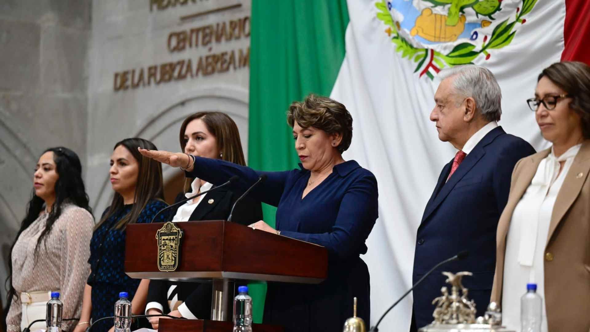 Delfina Gómez rindió protesta como gobernadora del Edomex