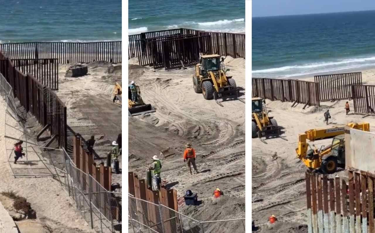 Perrito Cruza la Frontera Detrás de Migrantes por Hueco en el Muro