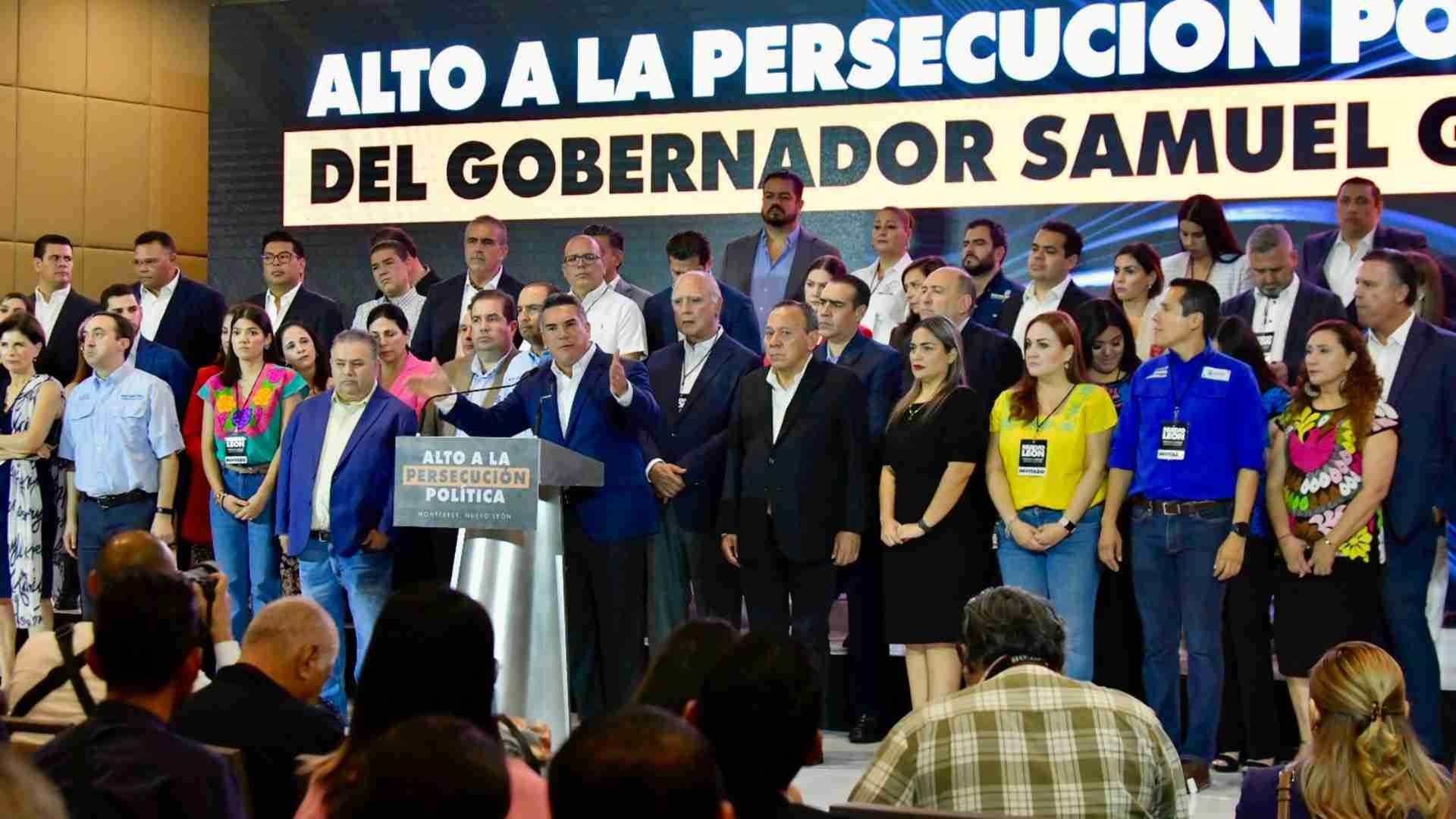 Líderes del PAN, PRI y PRD unen voz para criticar a Samuel García. 