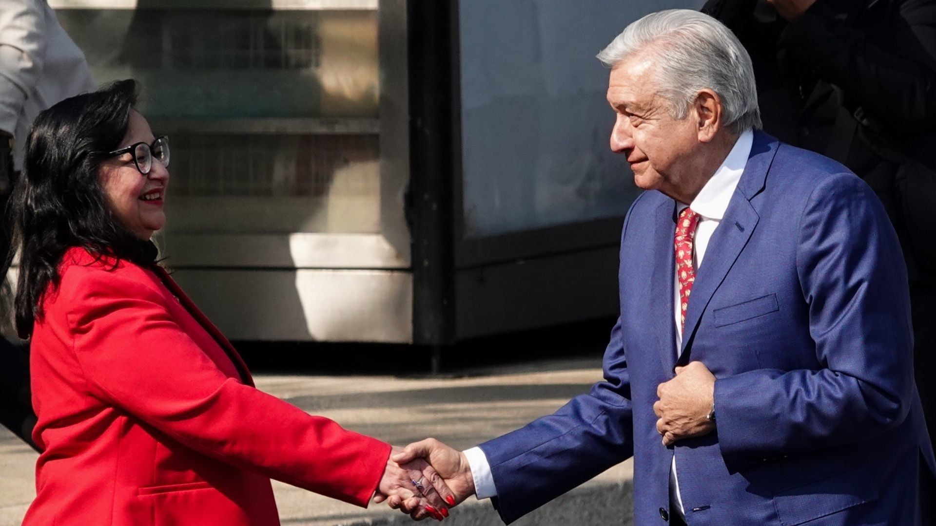 Andrés Manuel López Obrador y Norma Lucía Piña