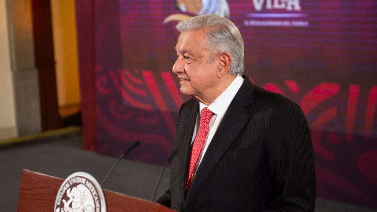 El presidente López Obrador en conferencia mañanera 