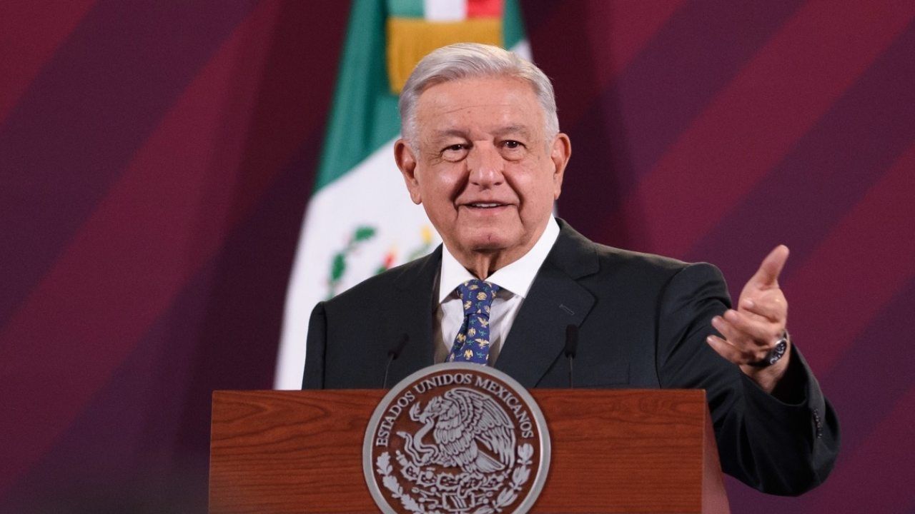 El presidente López Obrador en conferencia mañanera 