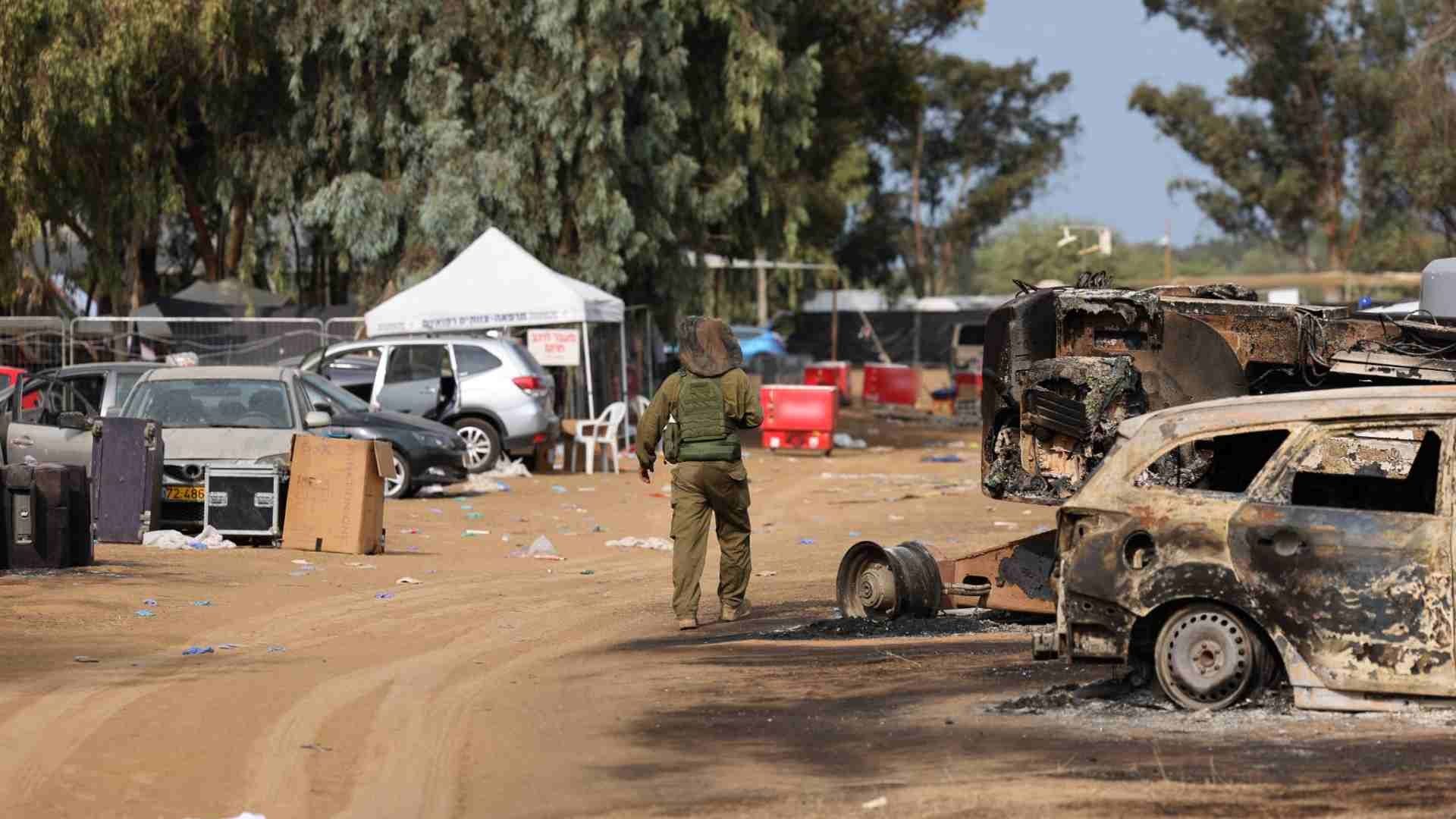 Zona de ataque durante festival musical en Israel