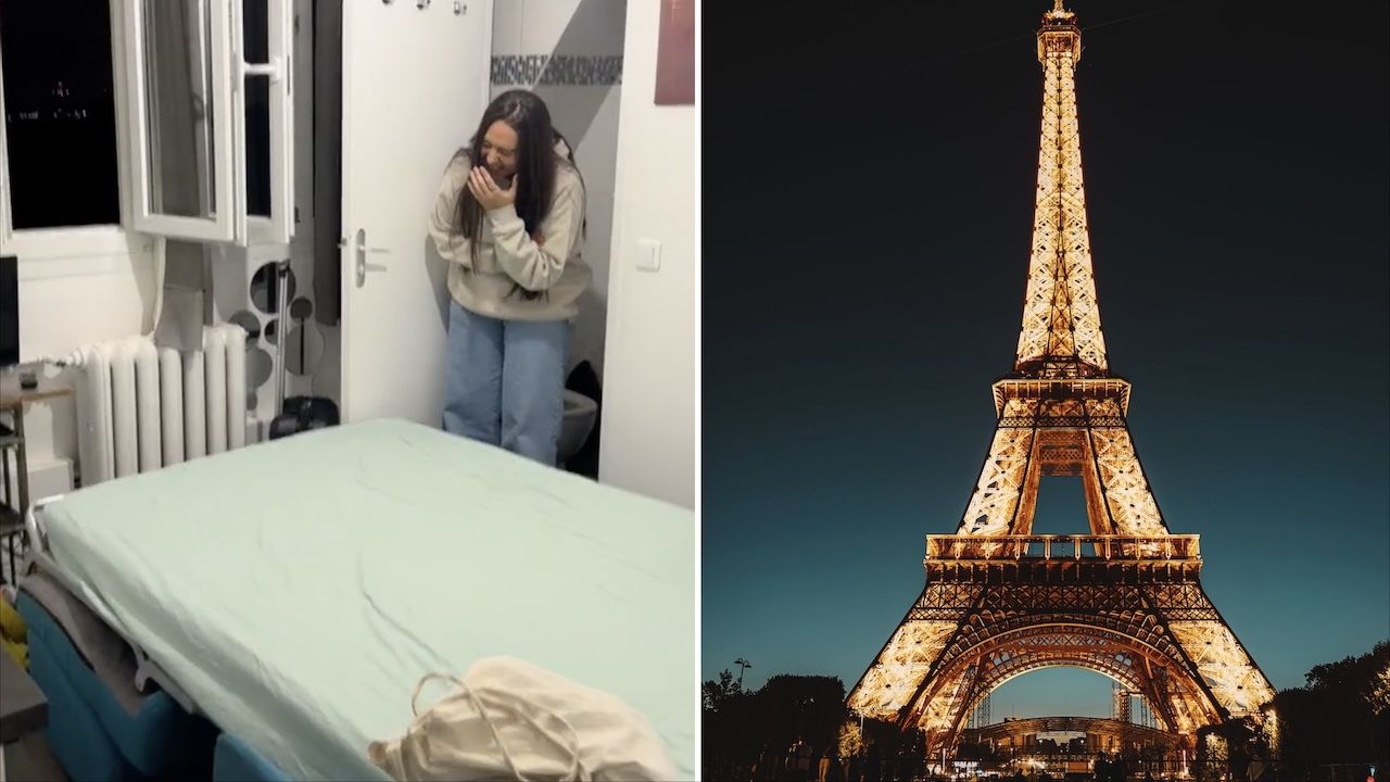 Pareja muestra en TikTok el horrible cuarto que rentaron en París