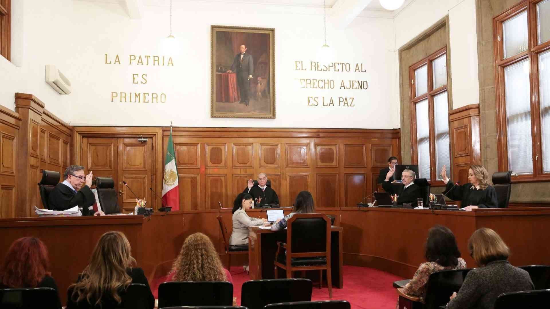 Sesión en Sala de la Suprema Corte de Justicia de la Nación