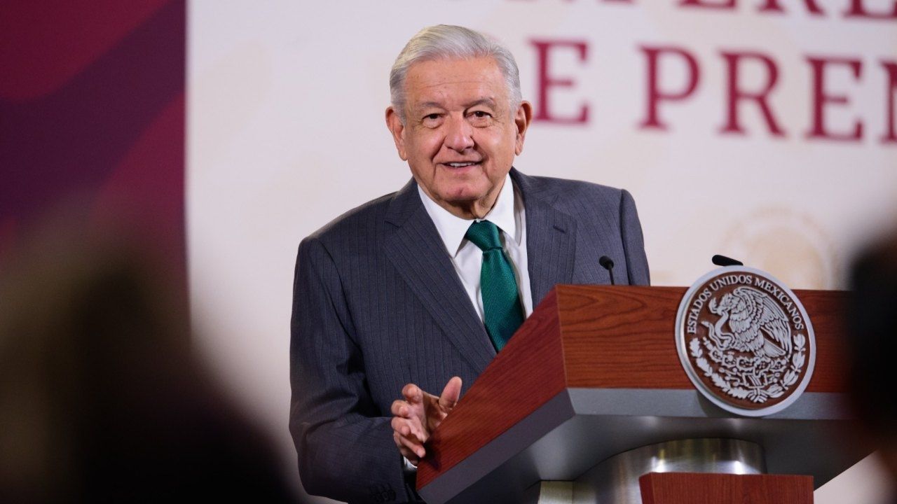 El presidente López Obrador en conferencia mañanera 