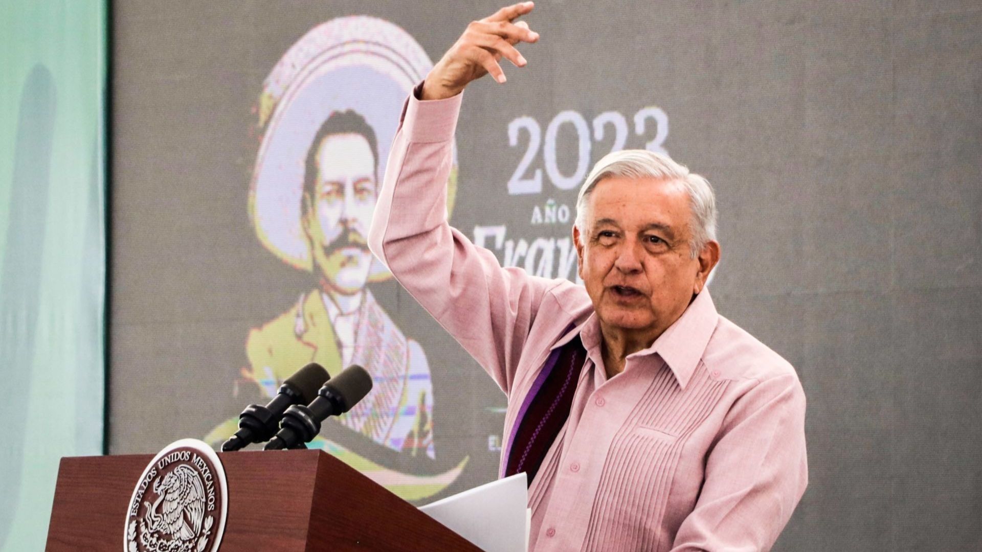 El presidente López Obrador en conferencia mañanera 