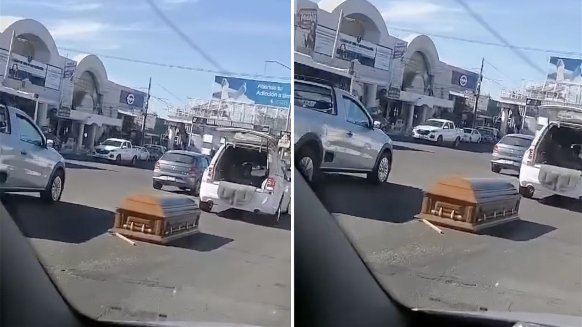 Ataúd se cae de carroza funeraria en Culiacán, Sinaloa