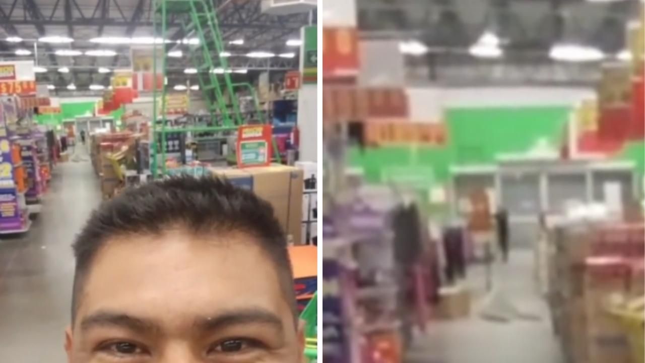 Trabajador capta supuesto fantasma en supermercado Aurrerá