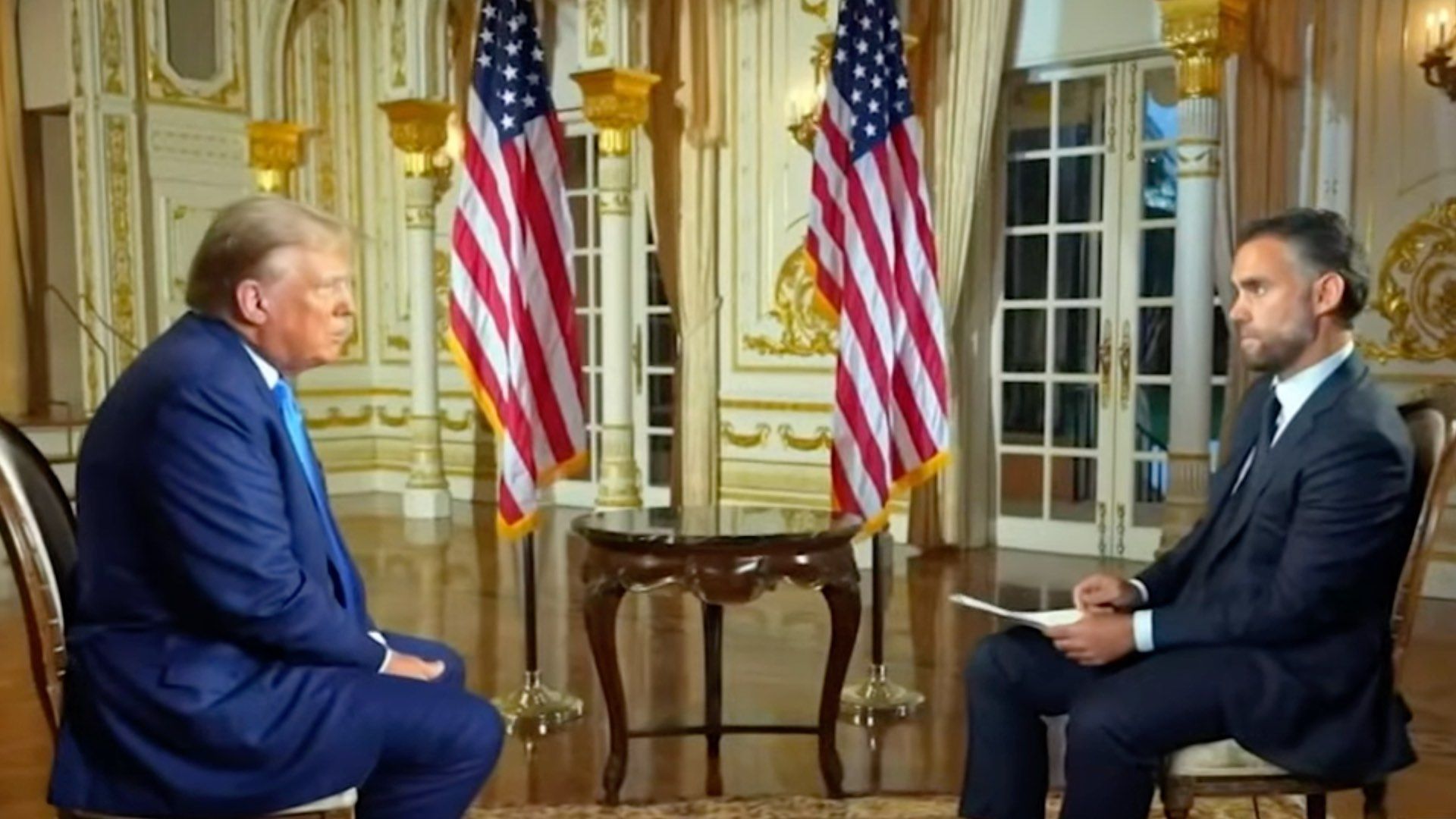 Donald Trump en entrevista para TelevisaUnivision con Enrique Acevedo