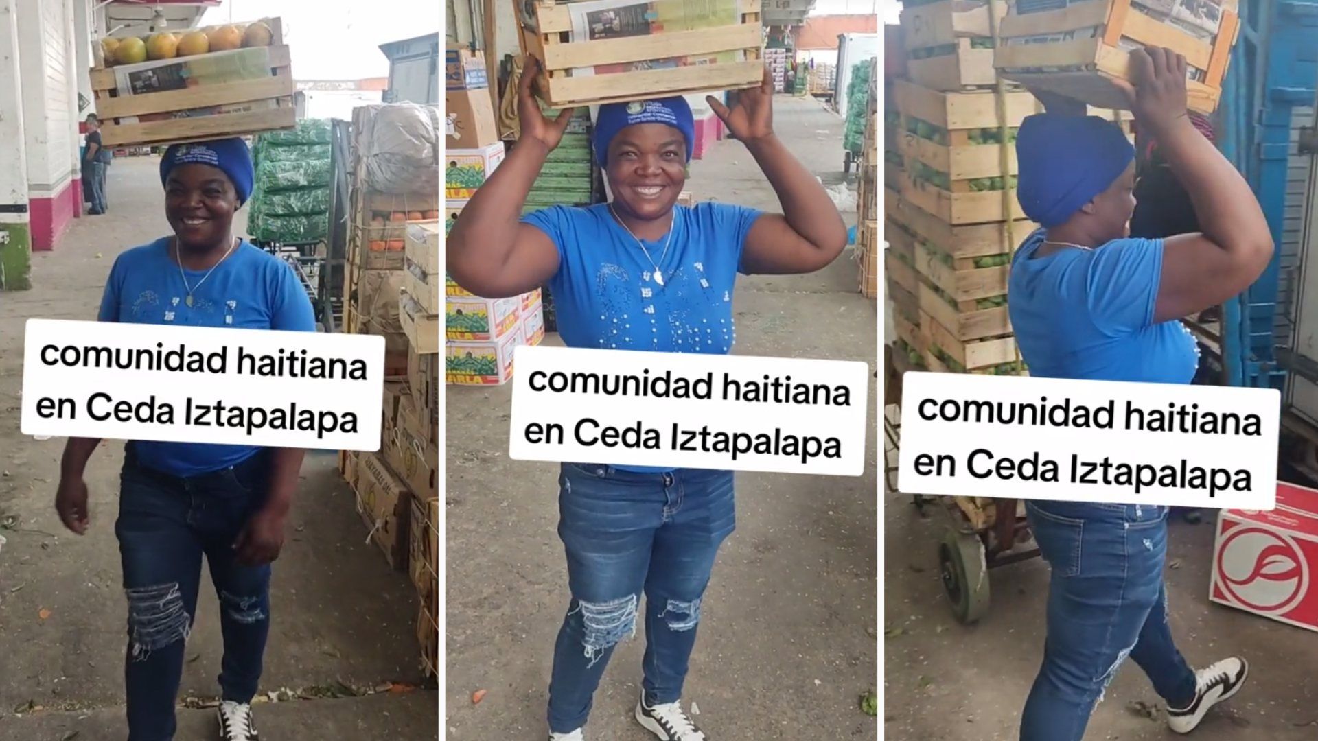 Video | Sorprende Haitiana por su Forma de Cargar en la Central de Abastos de la Ciudad de Méxic