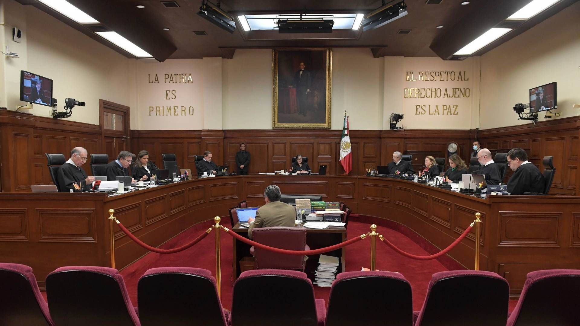 Pleno de la Corte durante la sesión de los ministros.