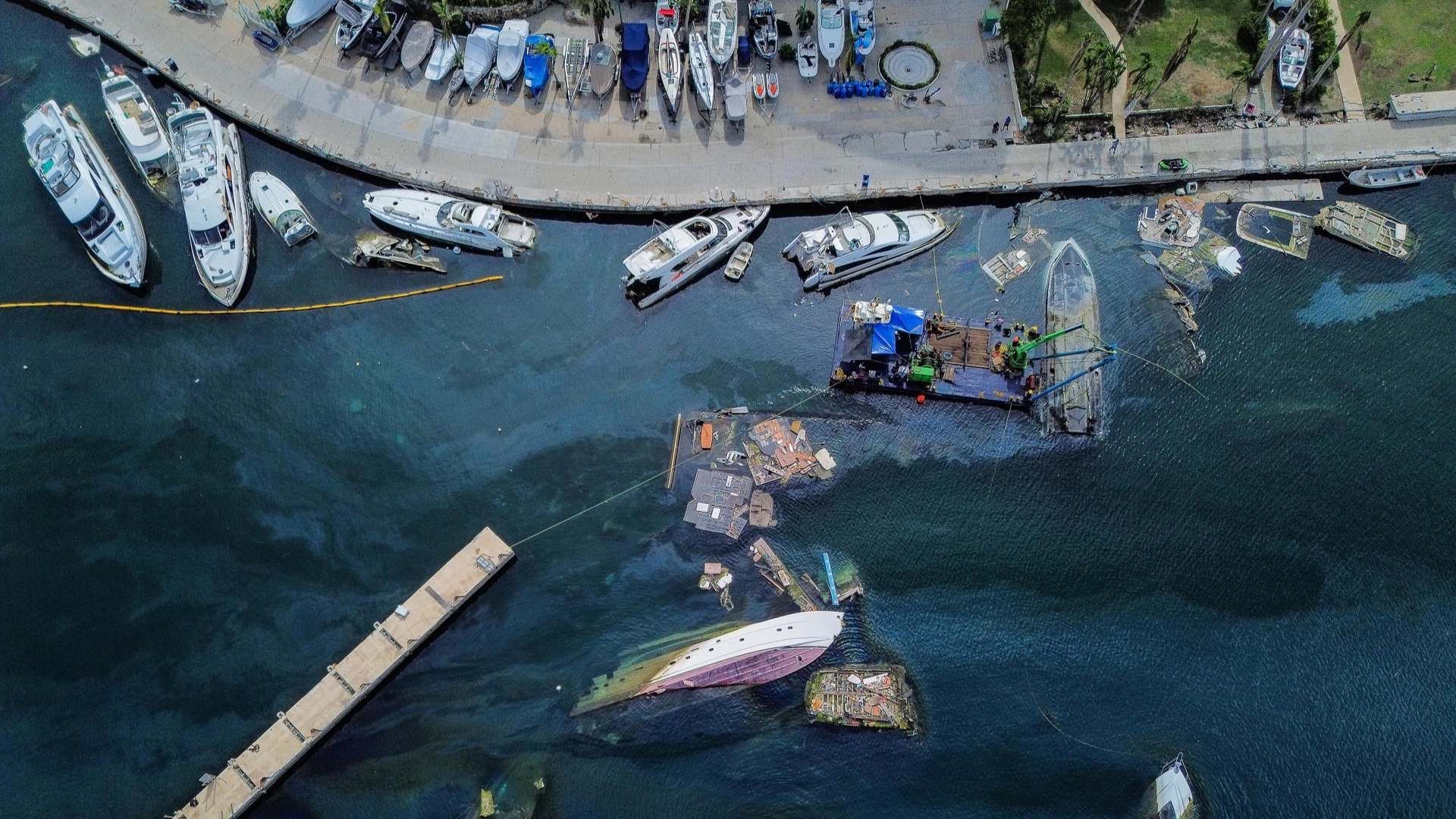 Generan Contaminación en Acapulco, Embarcaciones Hundidas por Otis 