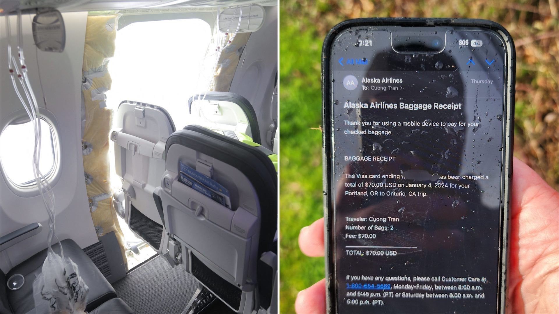 Recuperan iPhone que cayó de un avión de Alaska Airlines