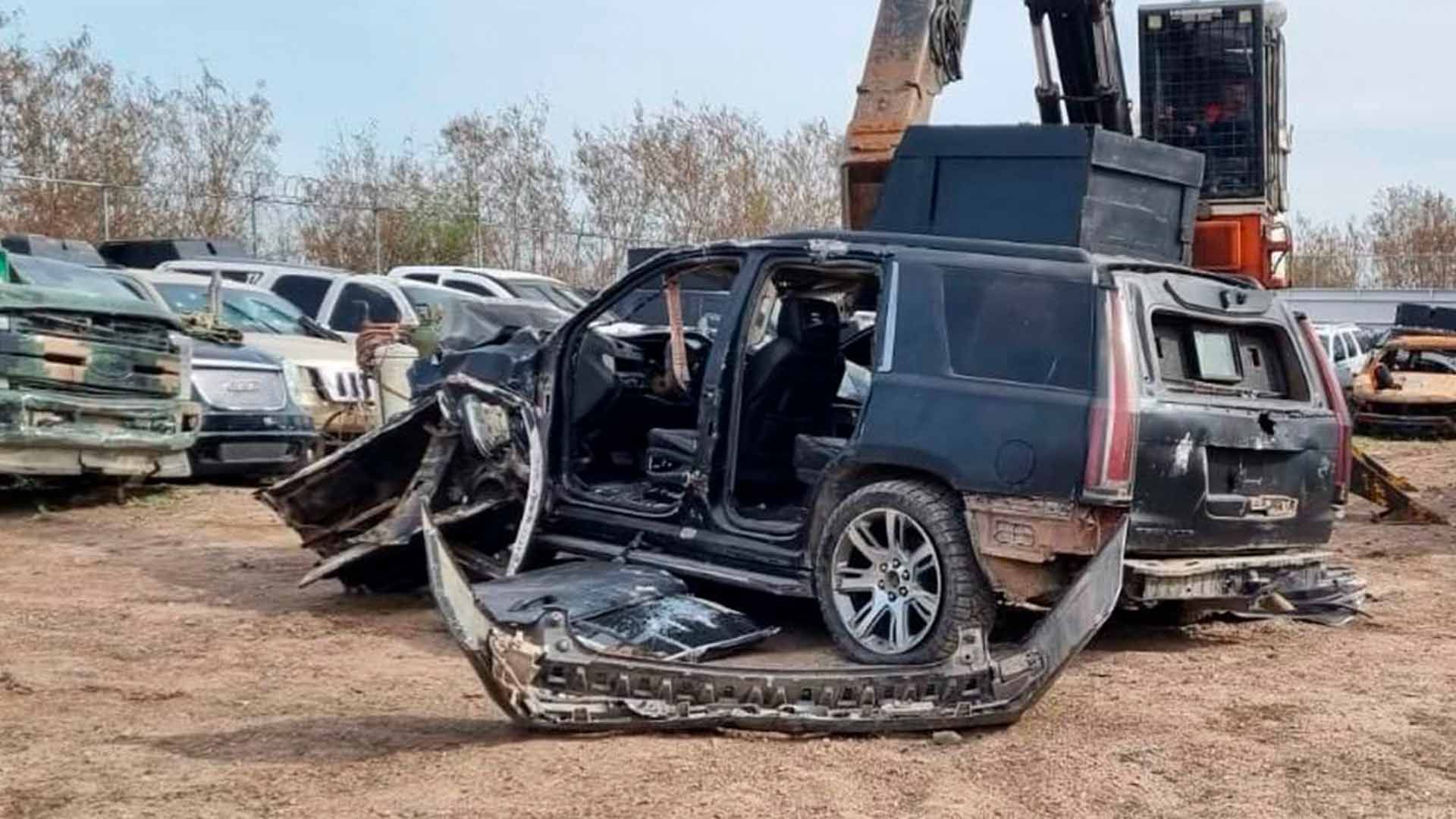 FGR Destruye Vehículos Tipo Monstruo Decomisados en Tamaulipas