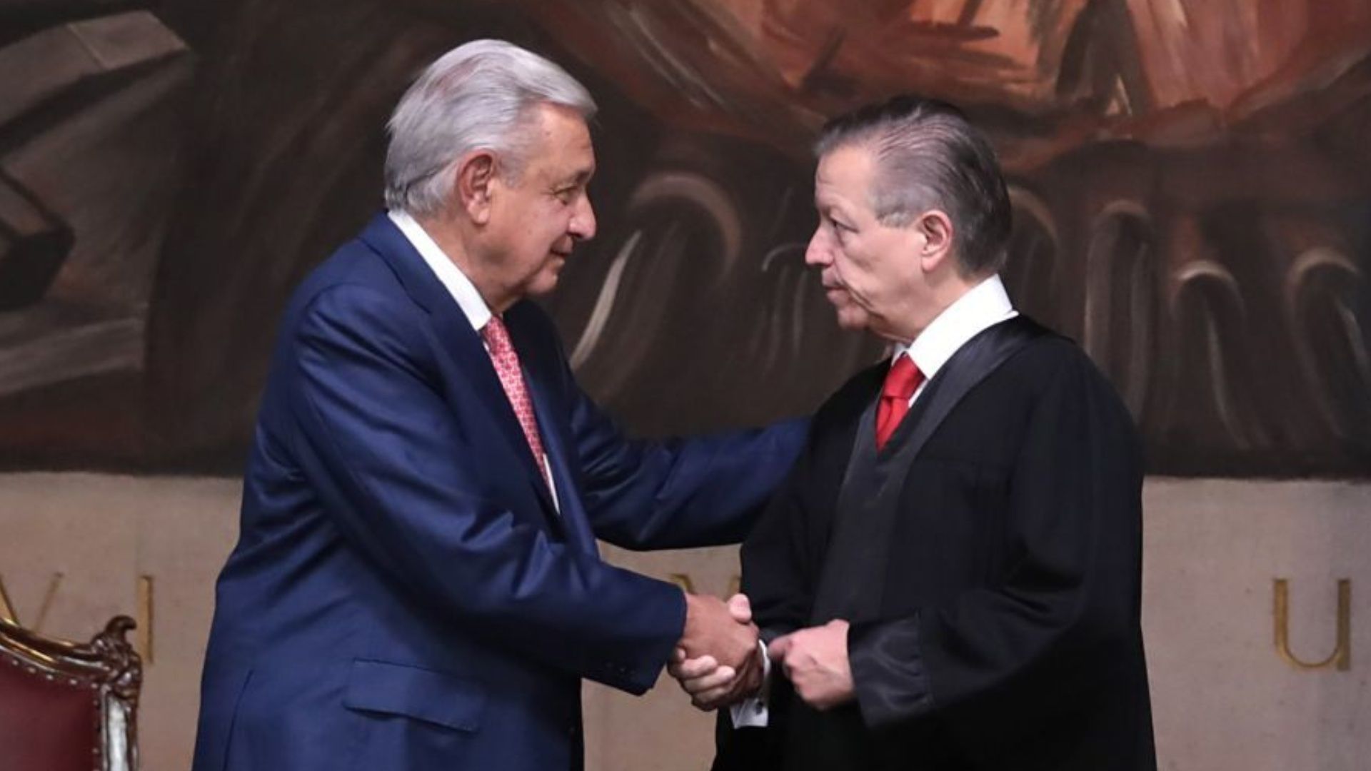 Andrés Manuel López Obrador y el entonces ministro Arturo Zaldívar
