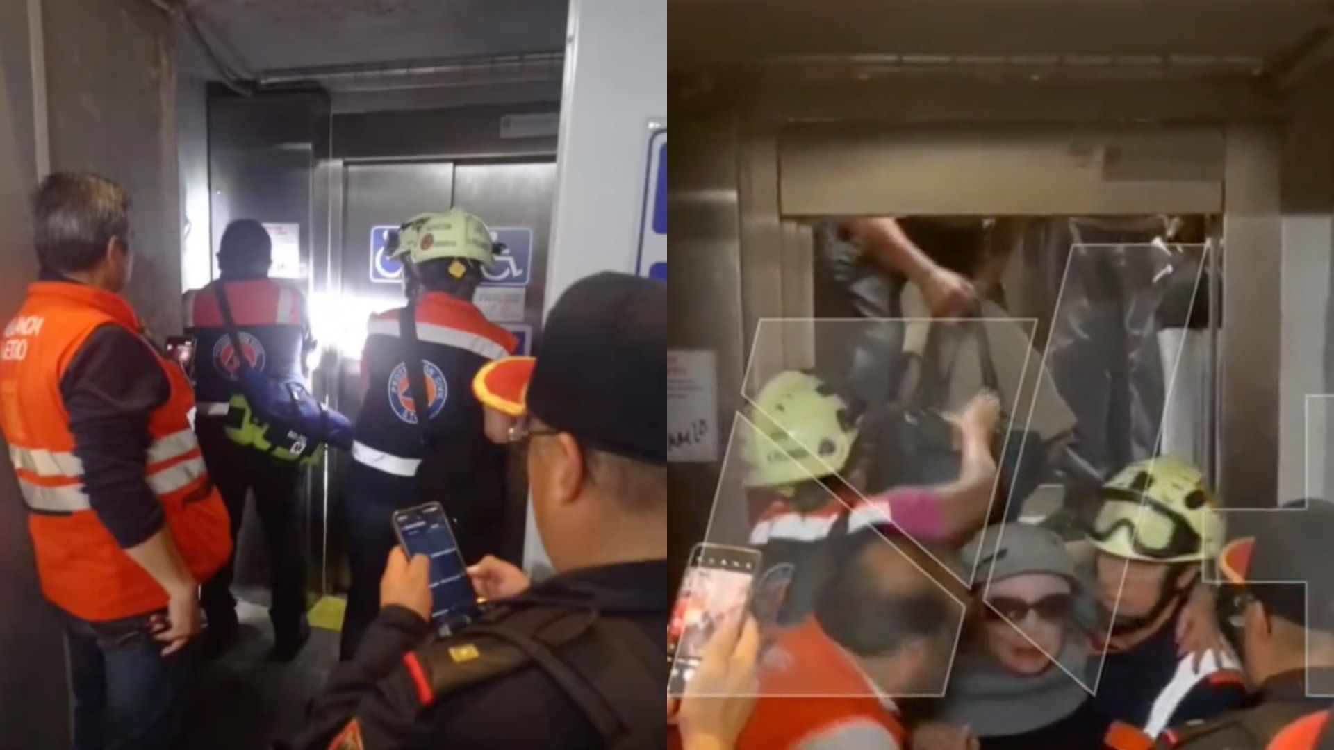 Dos hombres y una mujer quedaron atrapados en un elevador de la estación Zapata