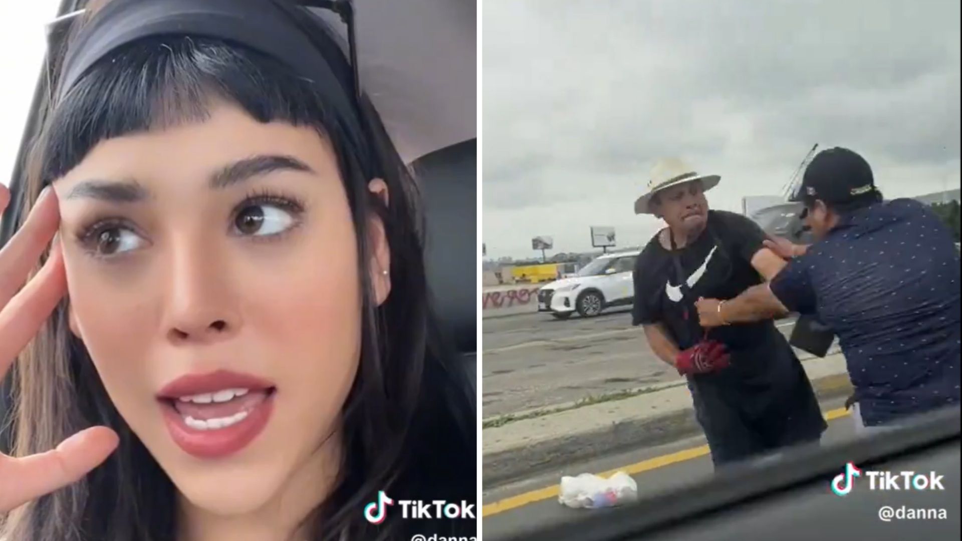 Danna Paola capta pelea callejera en Tijuana
