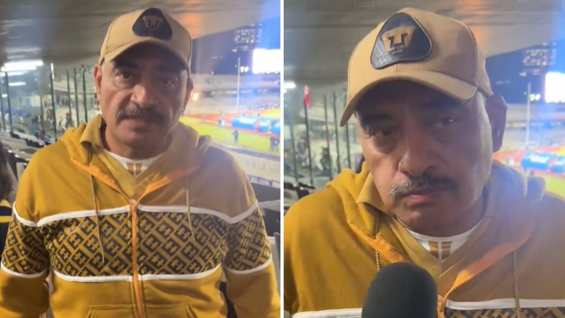 Don Beto habla tras escuchar su porra en el estadio de los Pumas