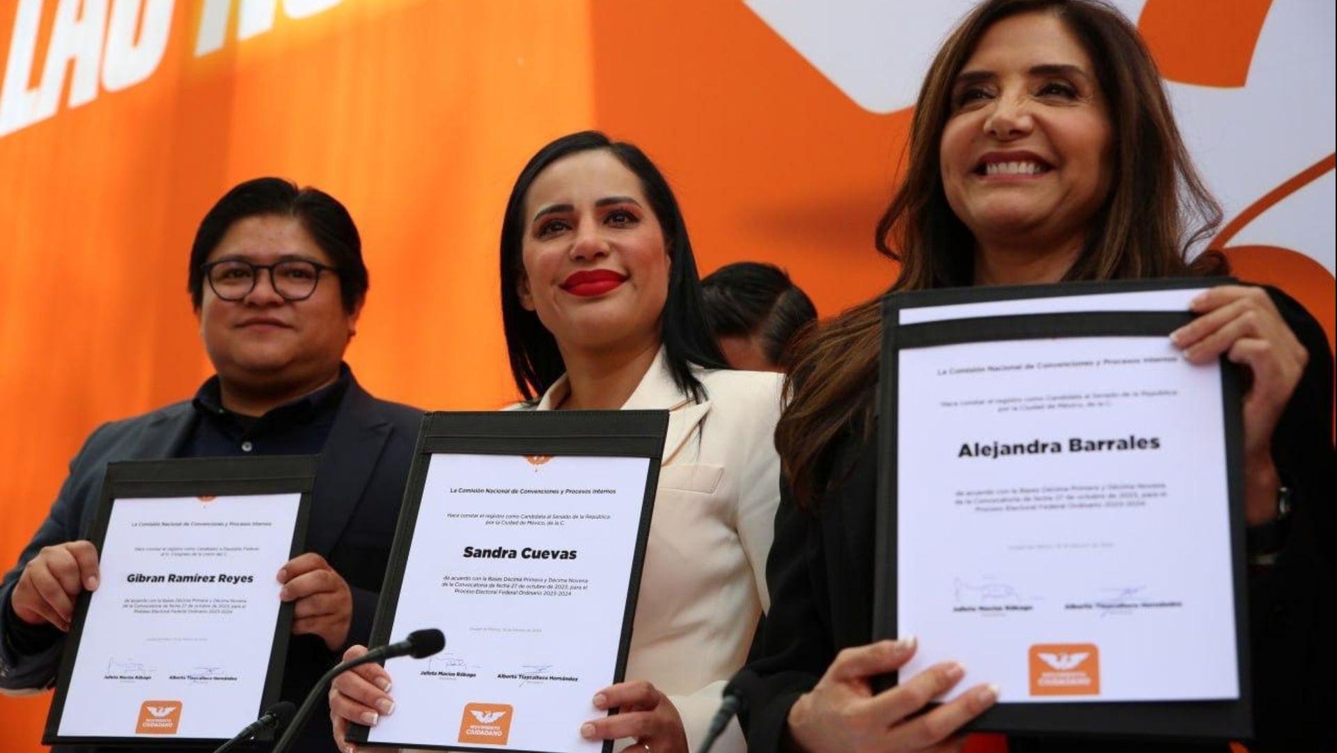 Alejandra Barrales y Sandra Cuevas Van por Lugar en el Senado por Movimiento Ciudadano