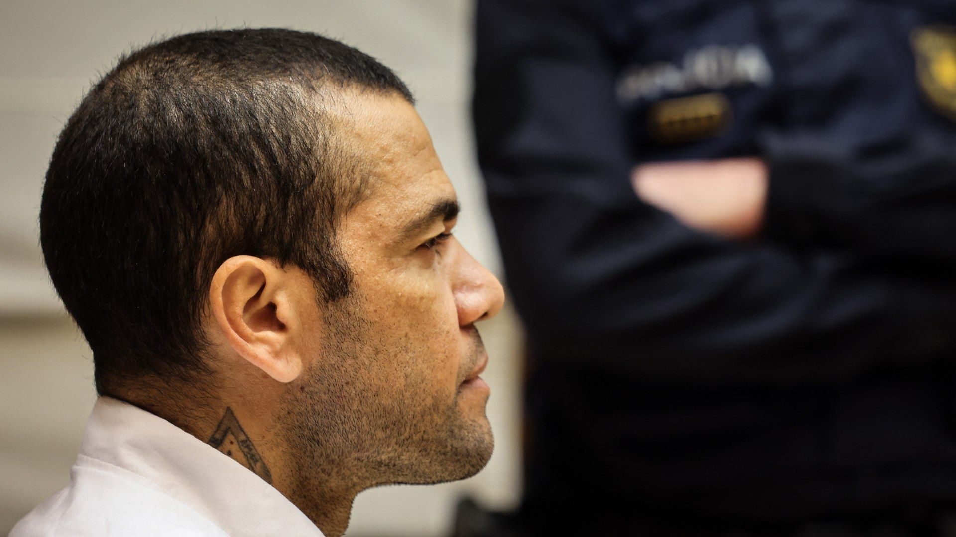 Dani Alves durante su juicio en Barcelona