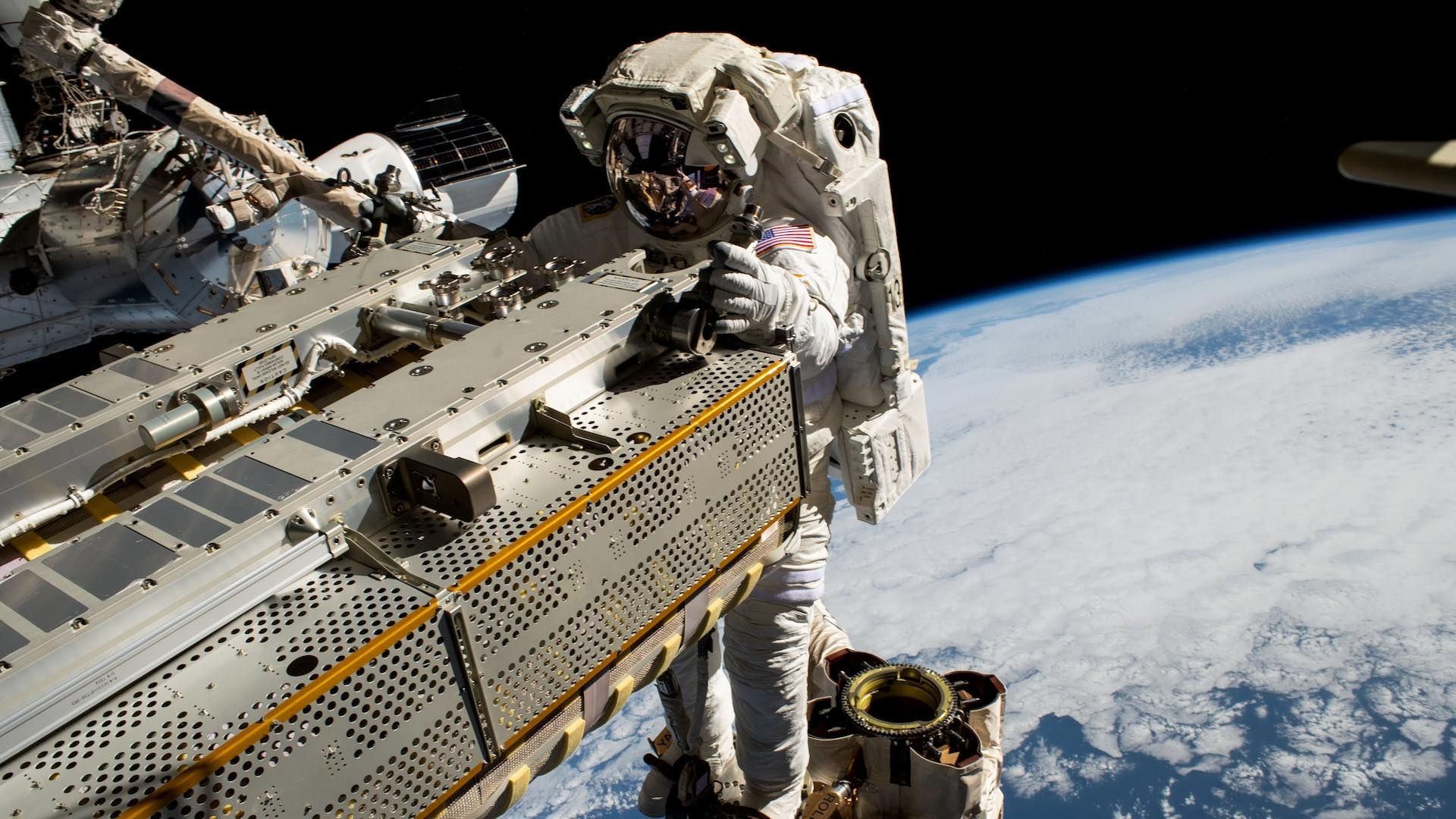 Astronauta en la Estación Espacial Internacional