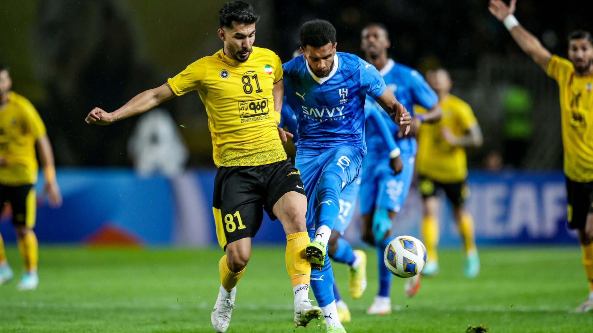  Partido de futbol de la Liga de Campeones AFC en estadio de Isfahan, Irán 