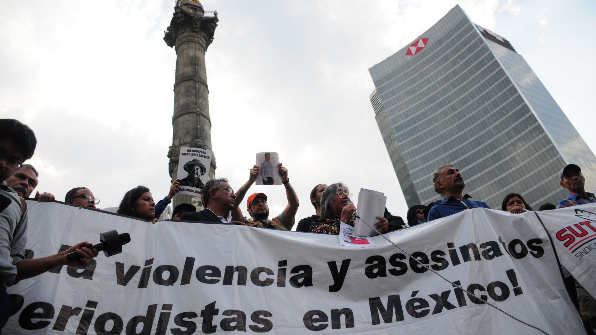 Protesta por periodistas asesinados en México