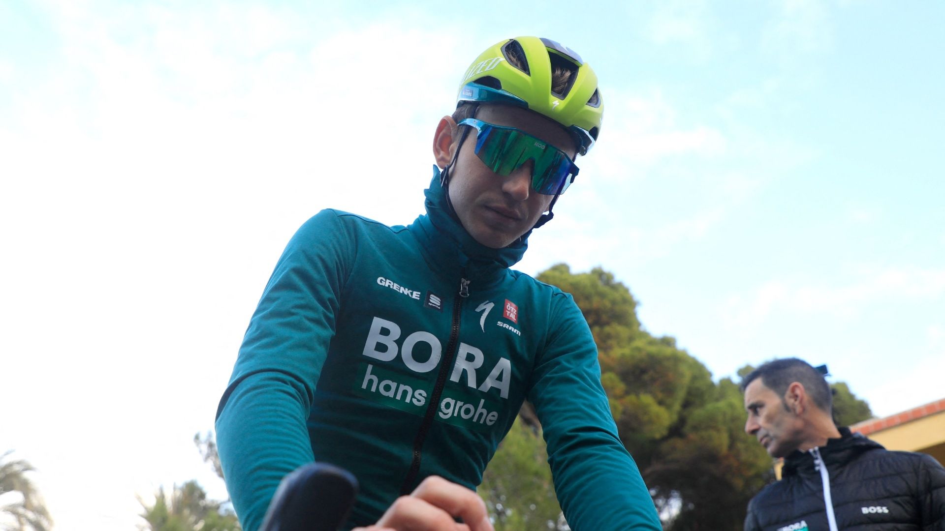 El ciclista alemán Lennard Kämna durante entrenamiento en Mallorca