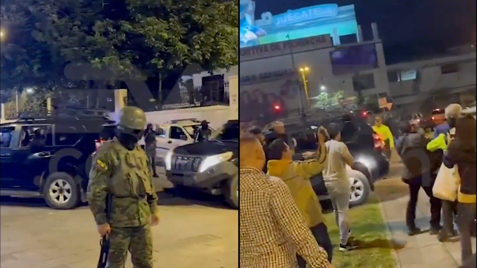 Camionetas irrumpieron en la embajada mexicana en Quito