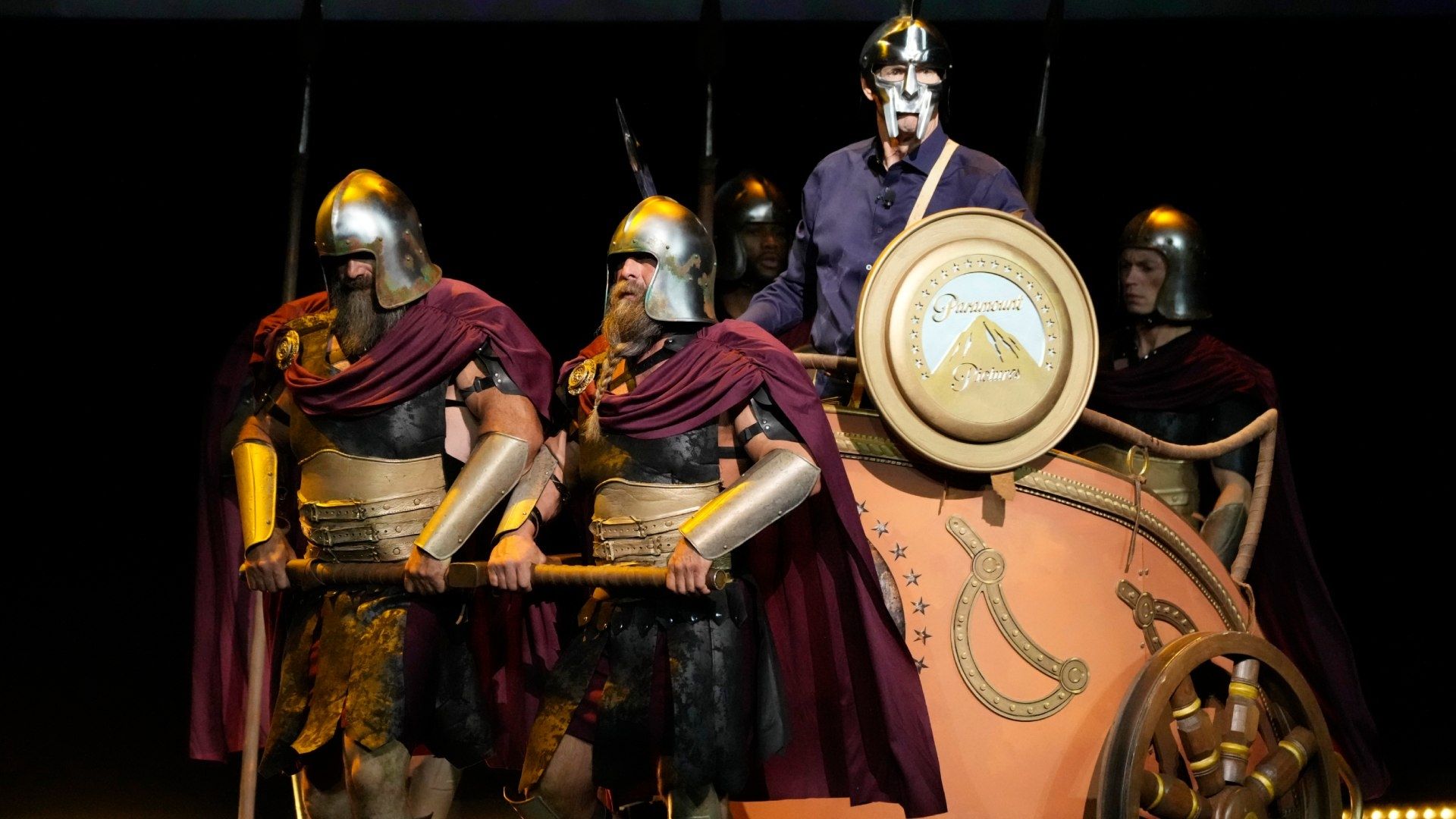 Así presentaron el tráiler de Gladiador 2 en CinemaCon en Las Vegas. Foto: AP