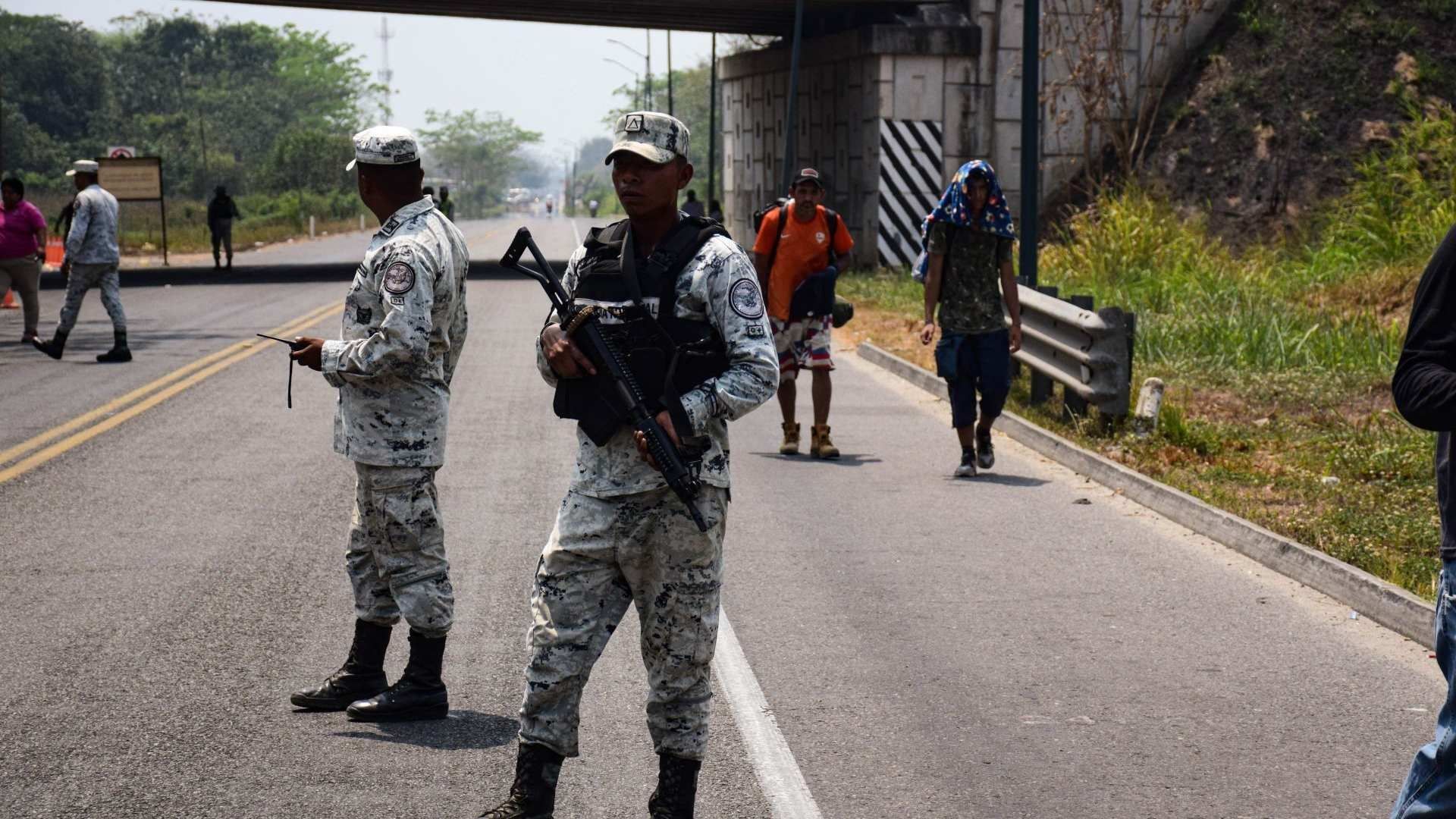 Elementos de la Guardia Nacional en Chiapas