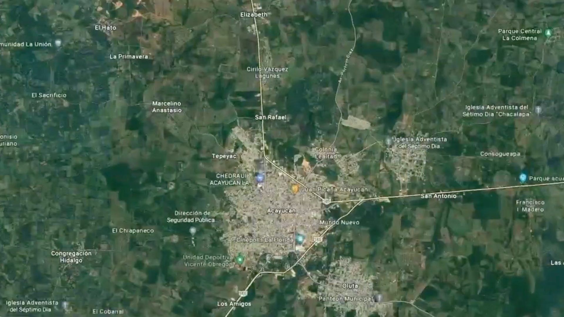 Mapa de Acayucan, Veracruz