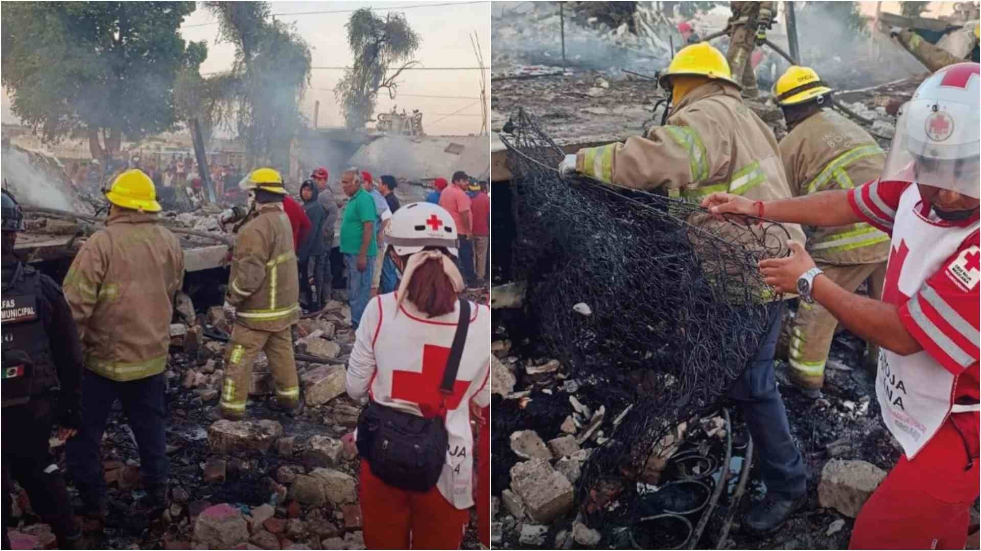 Mueren 3 personas tras explosión de pirotecnia en Texmelucan, Puebla