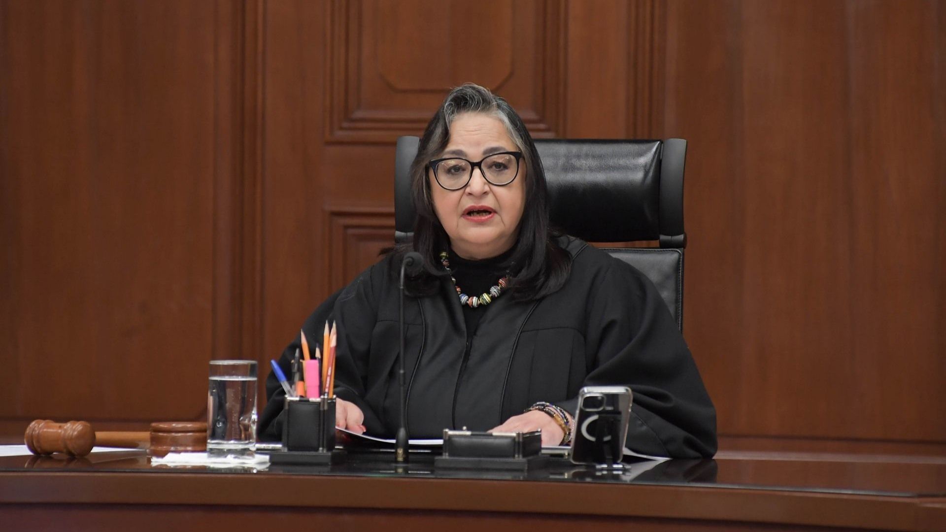 Norma Piña durante una sesión del pleno de la Suprema Corte.