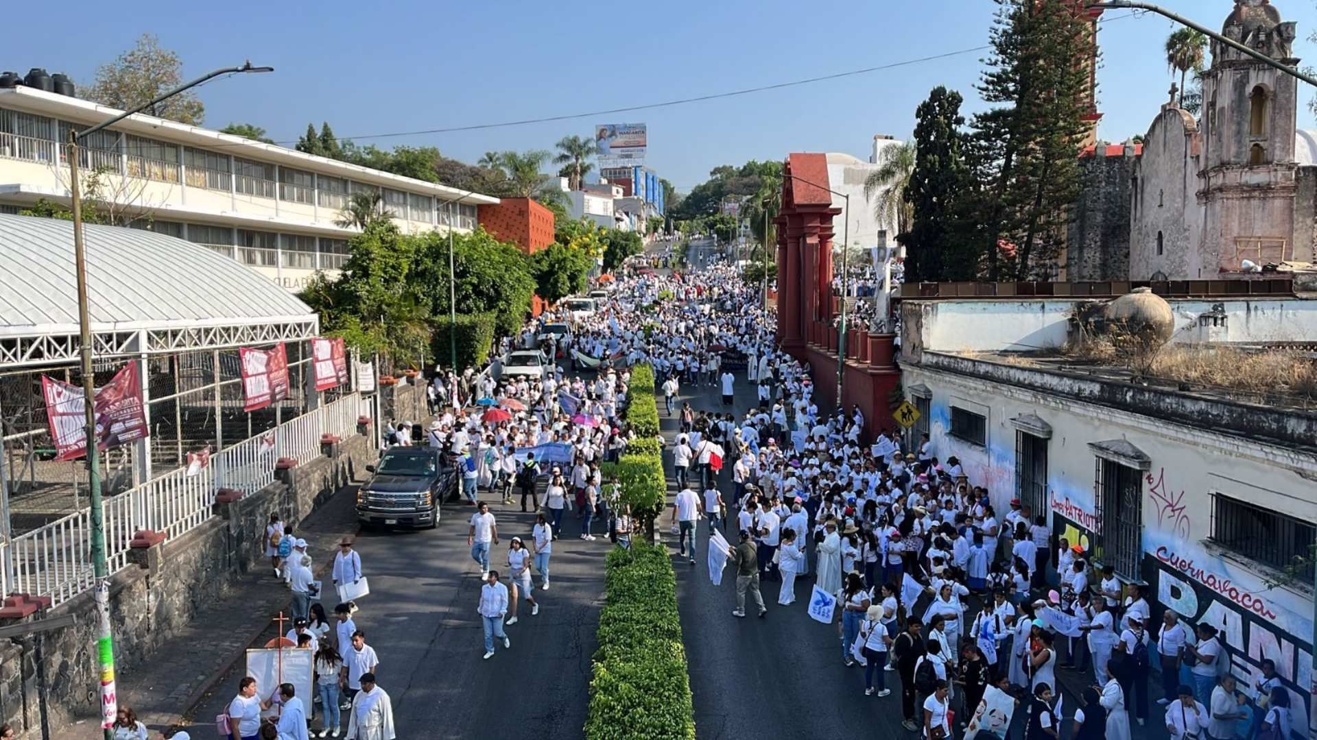 Autoridades de Cuernavaca señalaron la participación de 20 mil manifestantes 
