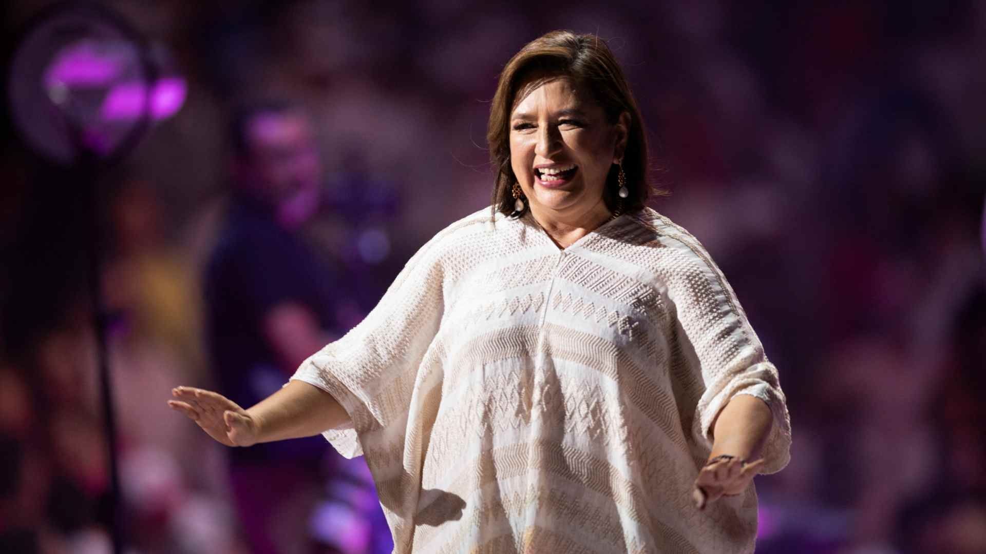 Xóchitl Gálvez candidata del PAN  PRI y PRD, en el cierre de su campaña en la Arena Monterrey.