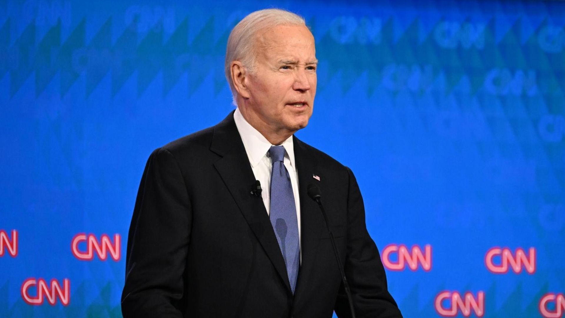 El presidente Joe Biden durante el debate presidencial