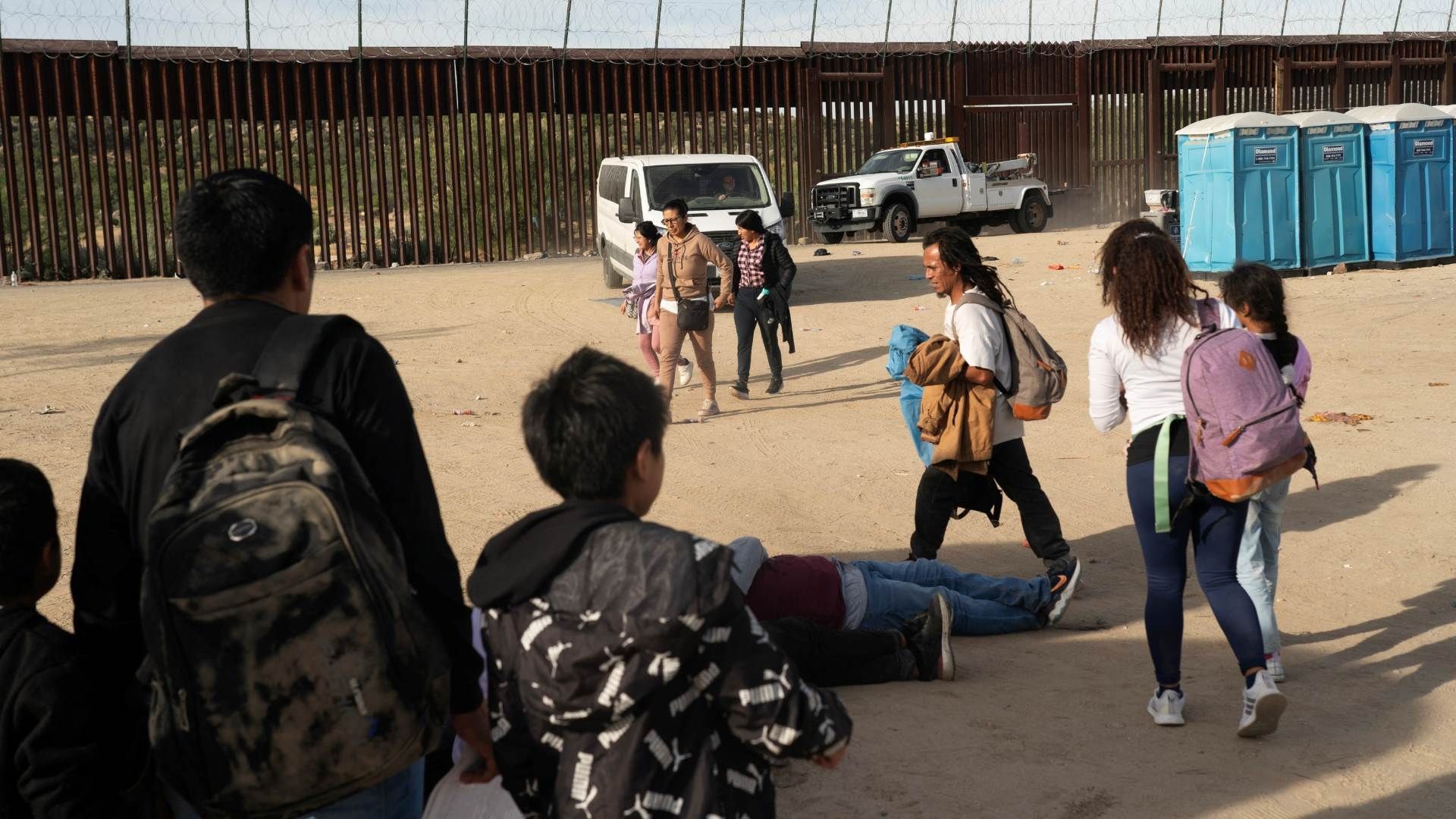 Migrantes en la frontera entre México y Estados Unidos 