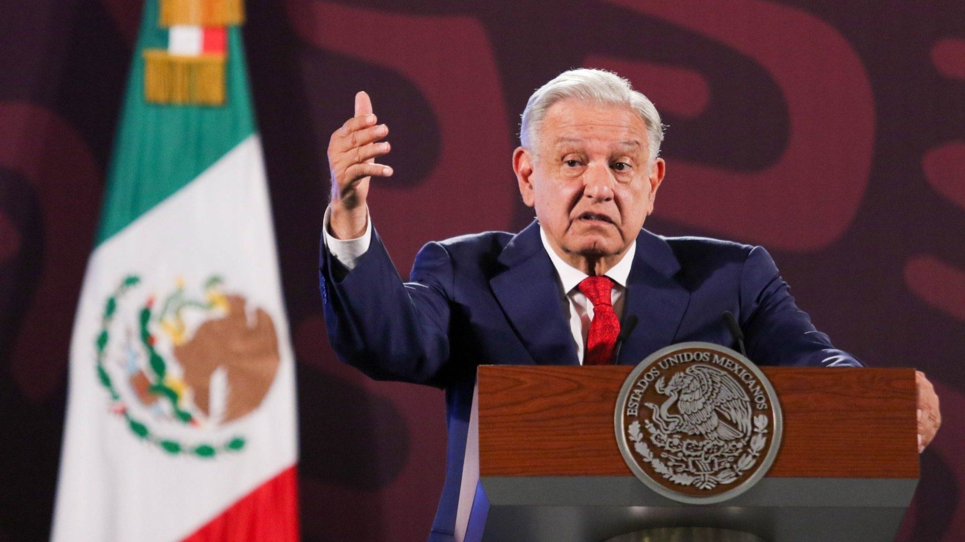 El presidente López Obrador en conferencia mañanera 