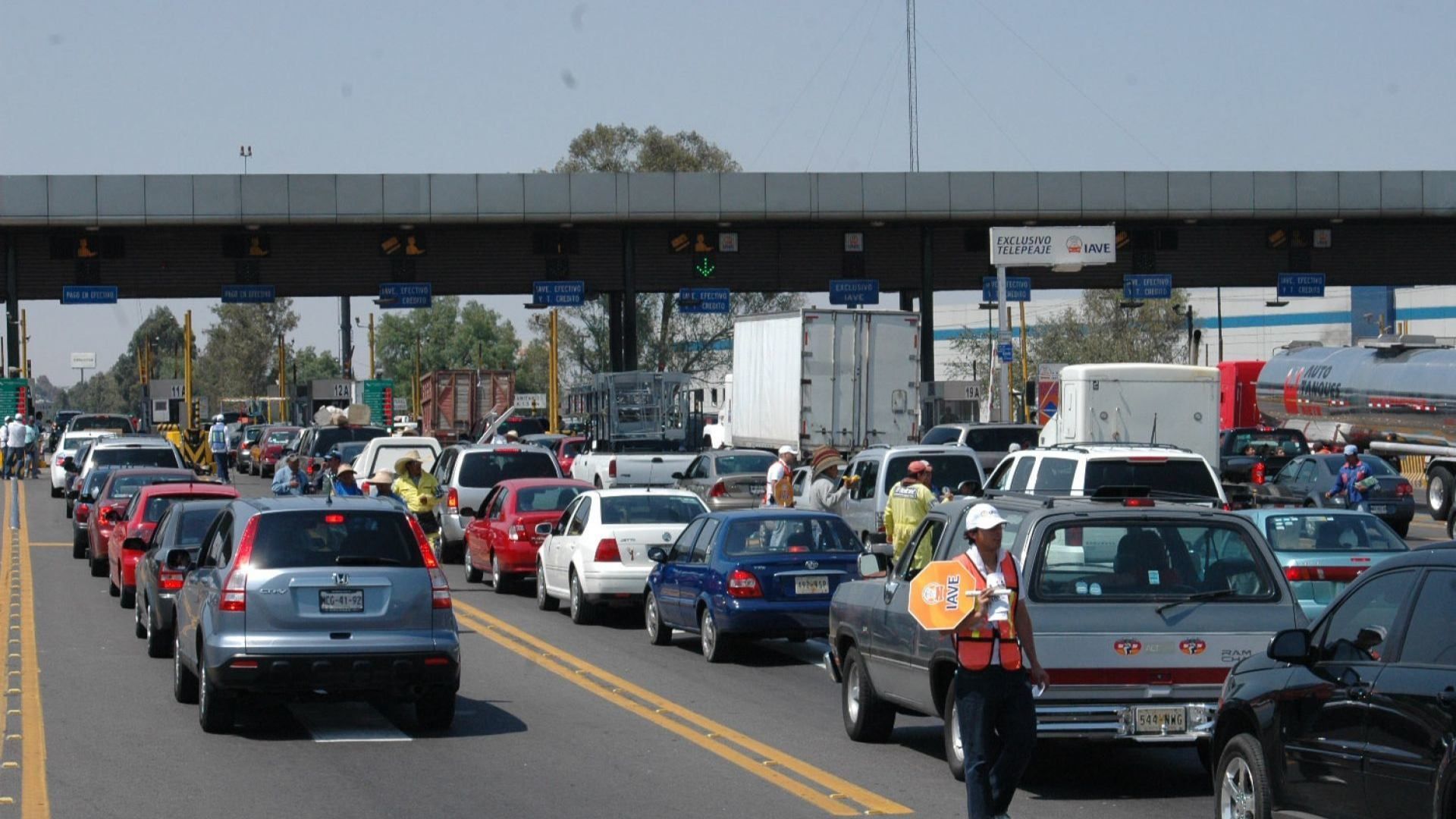 Caseta de cobro en Tepotzotlán, en la autopista México-Querétaro