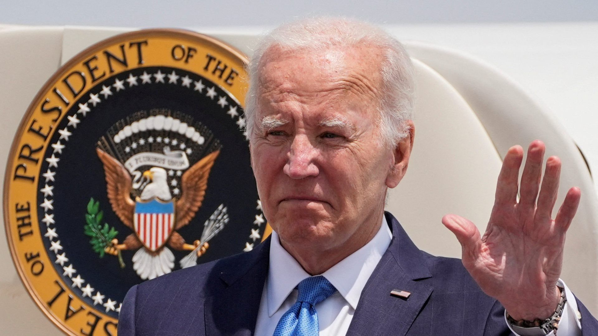 El presidente de EUA, Joe Biden, a su llegada a Washington