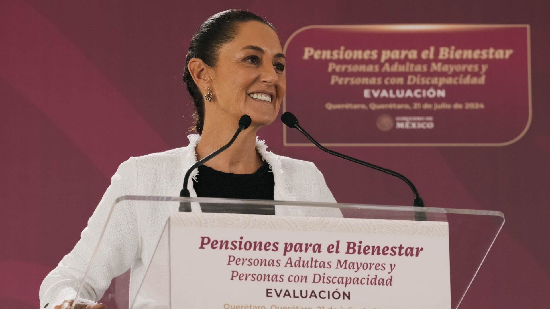 Esto lo dijo durante  el evento “Pensiones para el Bienestar, personas adultas mayores y con discapacidad”, en Querétaro