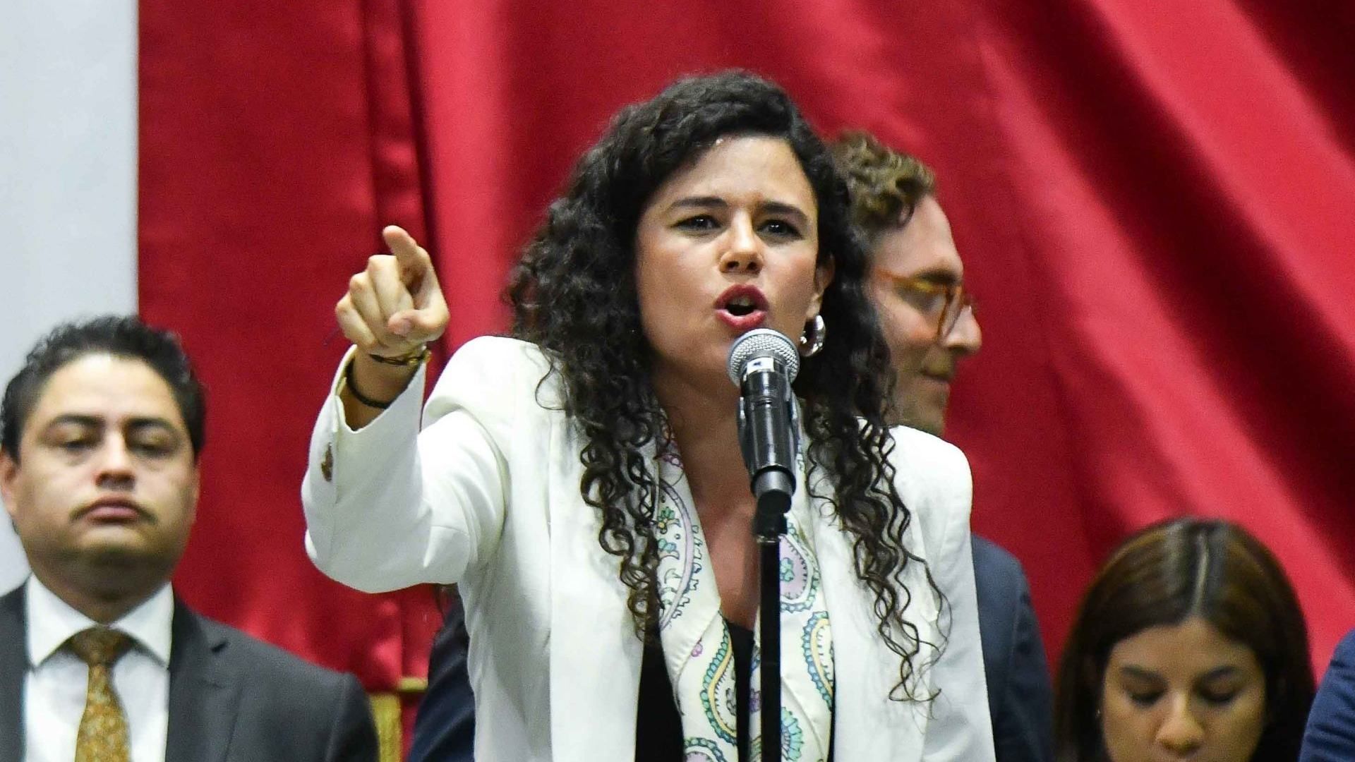 Luisa María Alcalde durante entrega de sexto informe de gobierno de AMLO