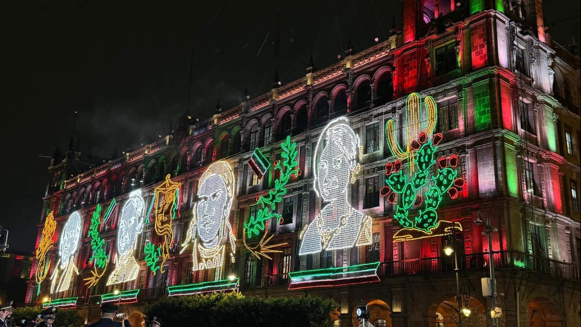 Inauguran Alumbrado Monumental de la Independencia de México