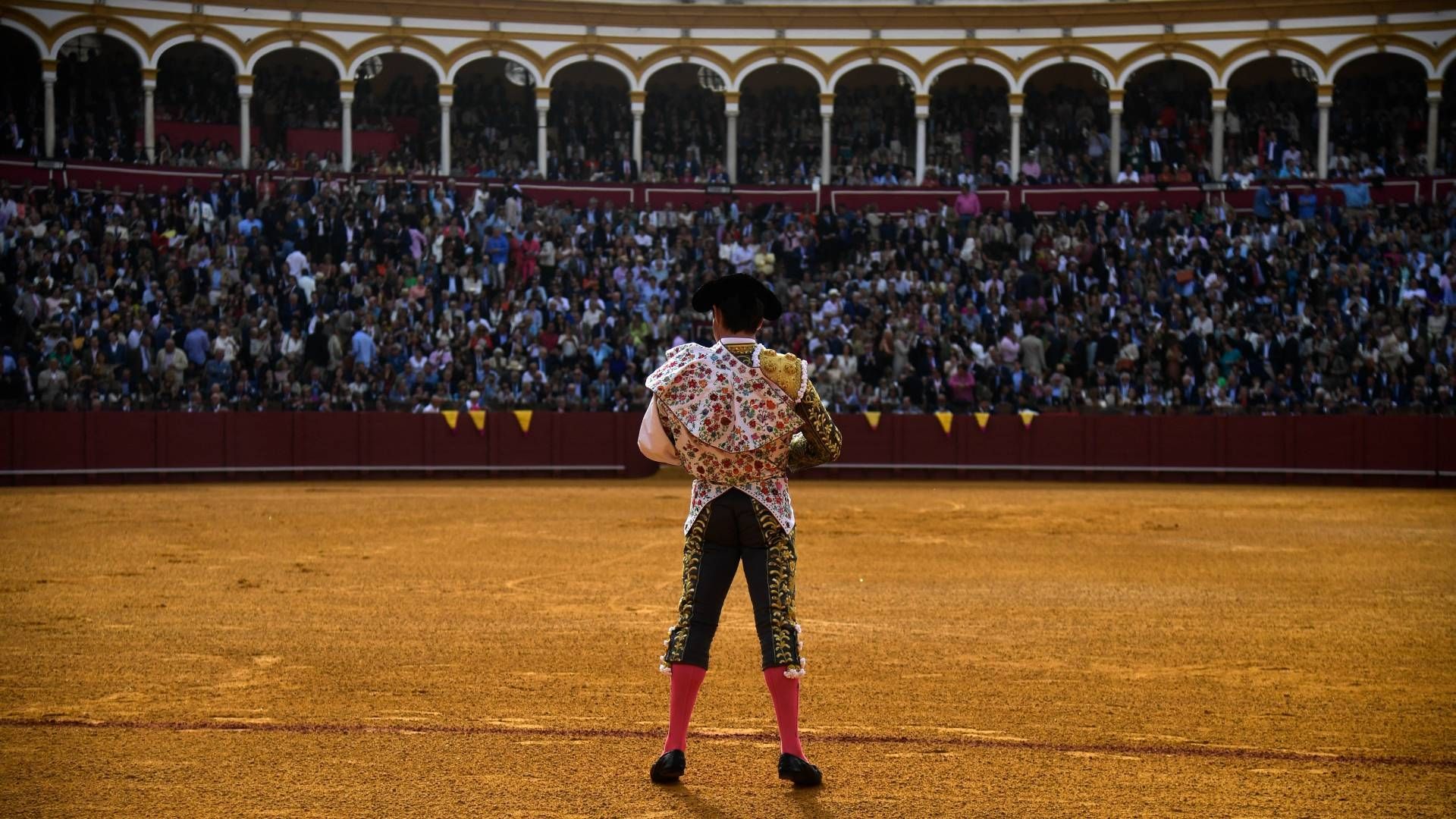 Corrida de toros en La Maestranza de Sevilla, España